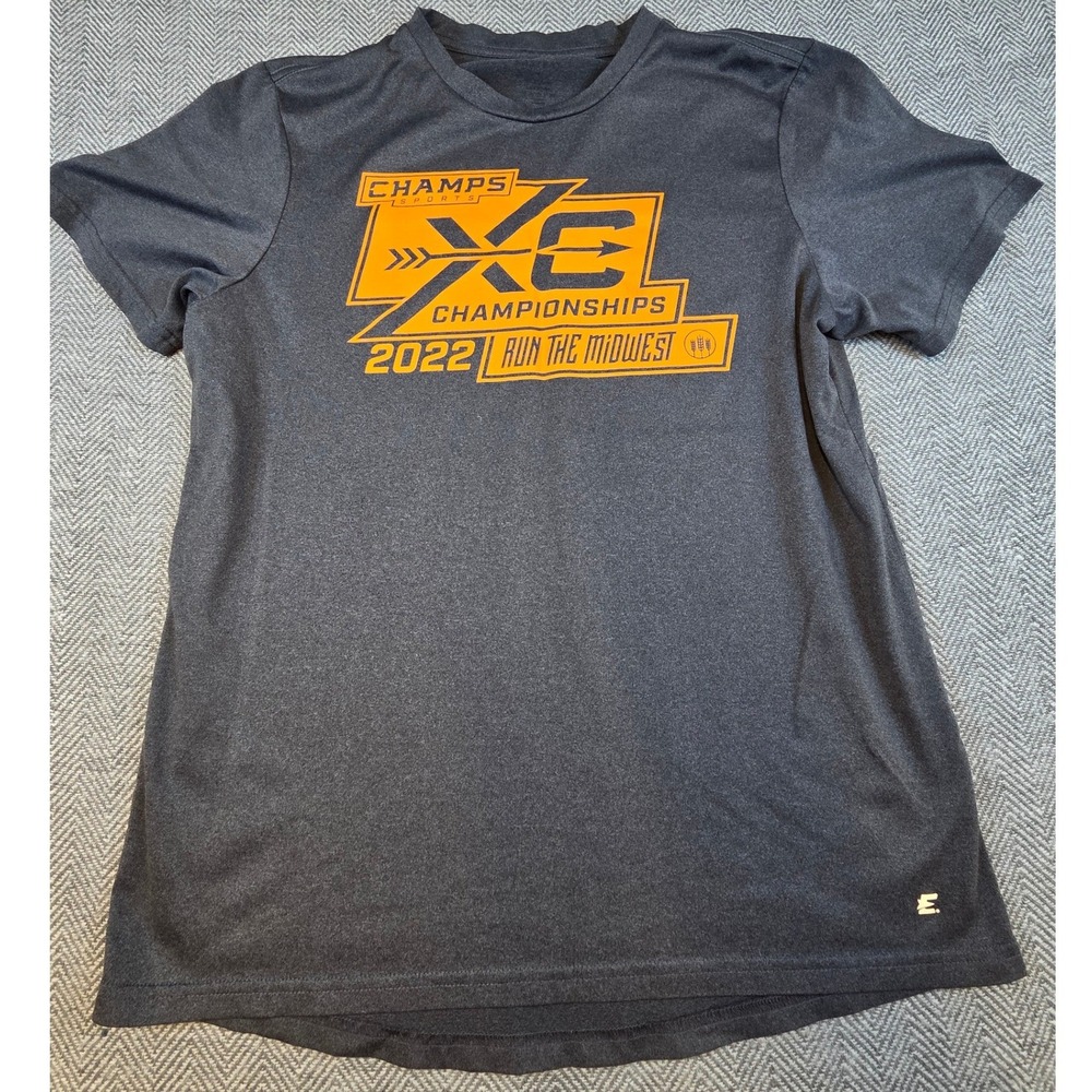 Eastbay Champs Sports XC Championships 2022 Run The Midwest Gray Shirt Mens S